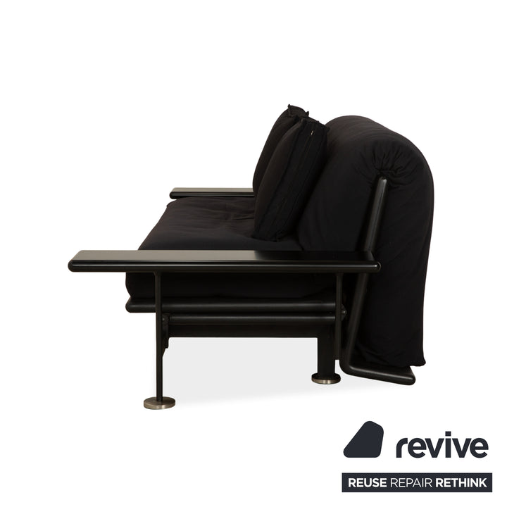 Arflex Pepper Stoff Stoff Dreisitzer Schwarz Schlafsofa Couch