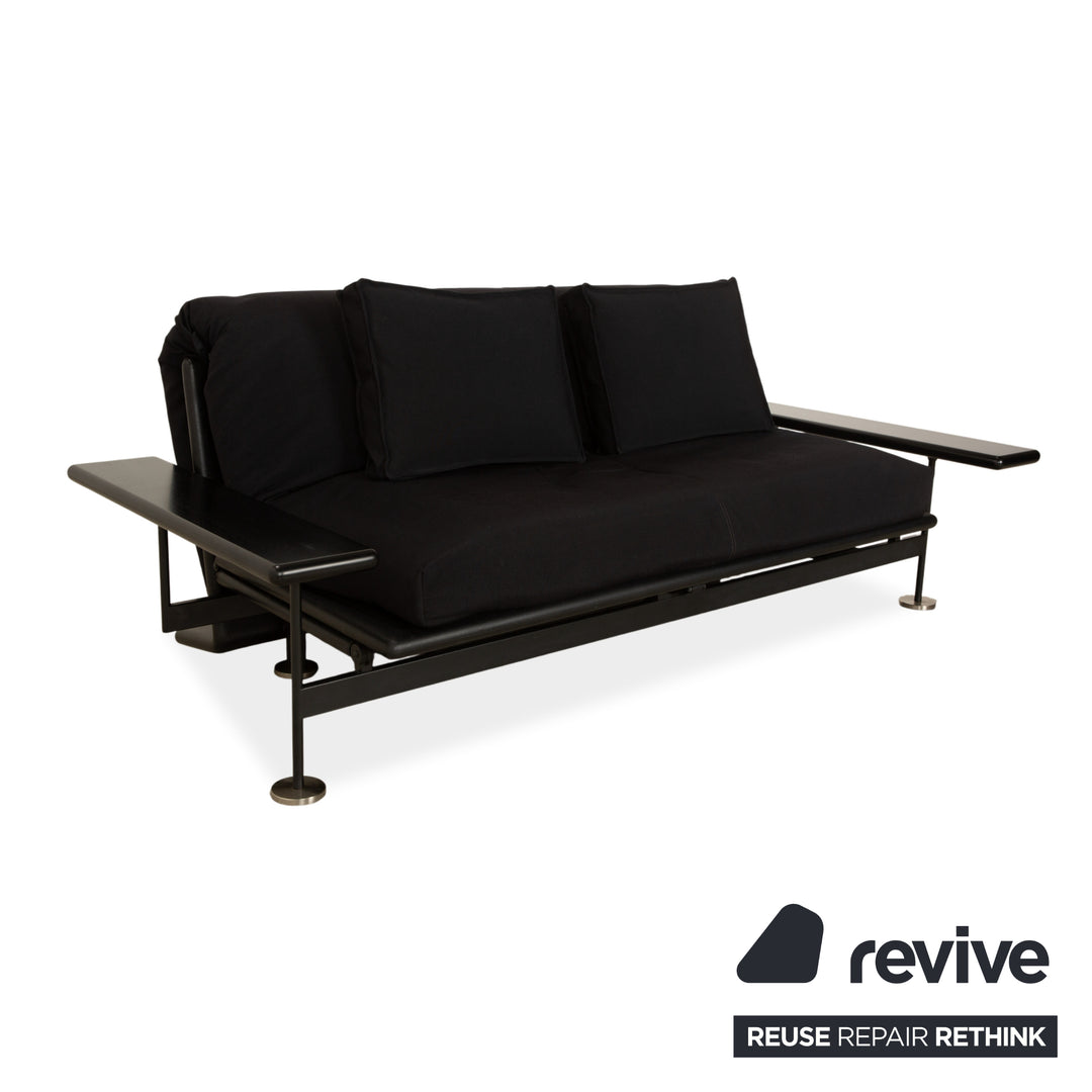 Arflex Pepper Stoff Stoff Dreisitzer Schwarz Schlafsofa Couch