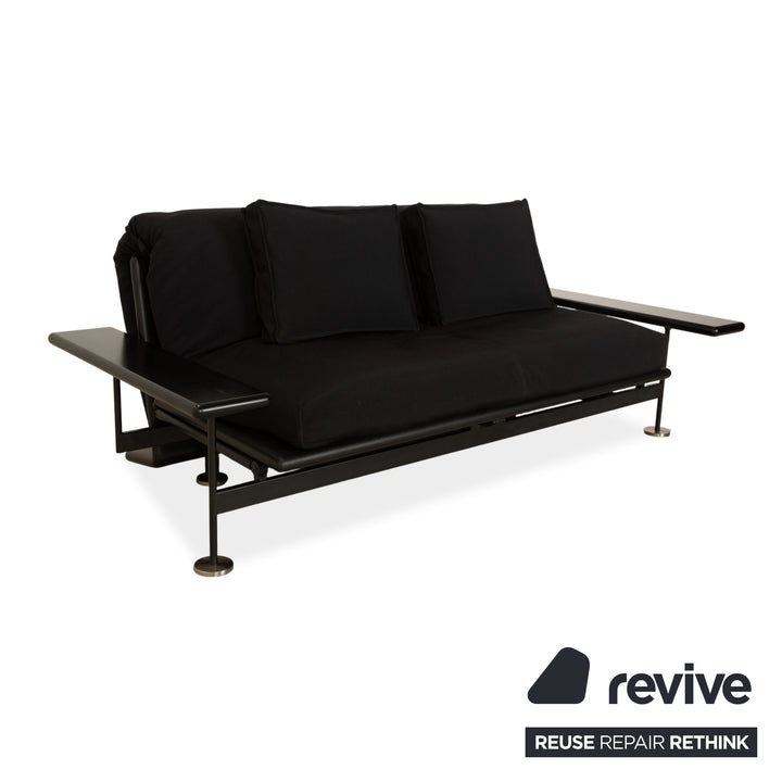 Arflex Pepper Stoff Stoff Dreisitzer Schwarz Schlafsofa Couch