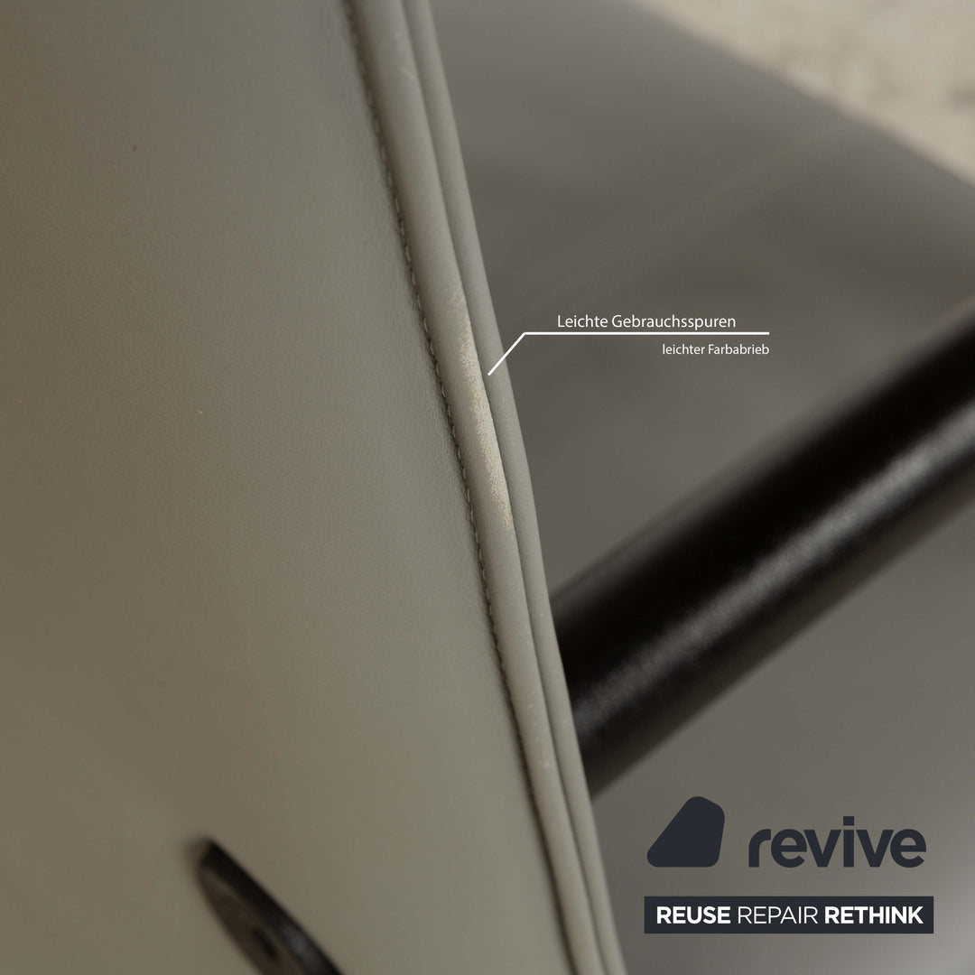 Arflex T-Line 4x armchairs leather grey black