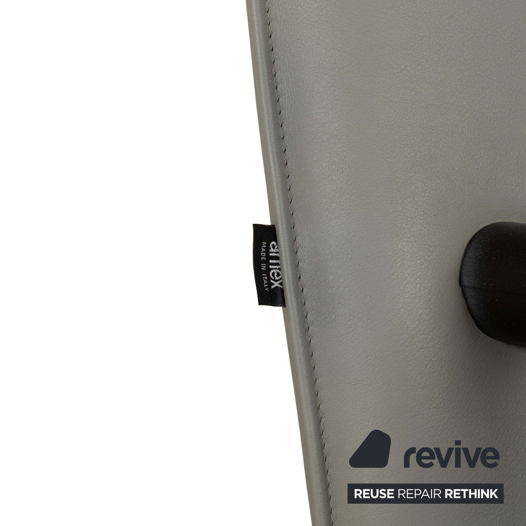 Arflex T-Line 4x armchairs leather grey black