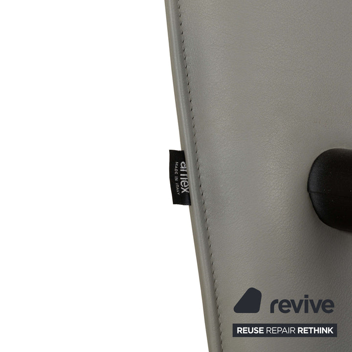 Arflex T-Line 4x armchairs leather grey black