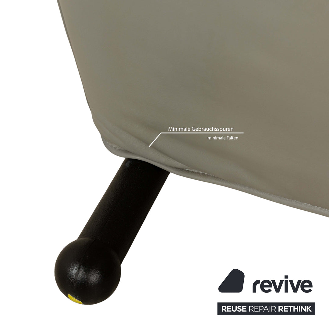 Arflex T-Line 4x armchairs leather grey black