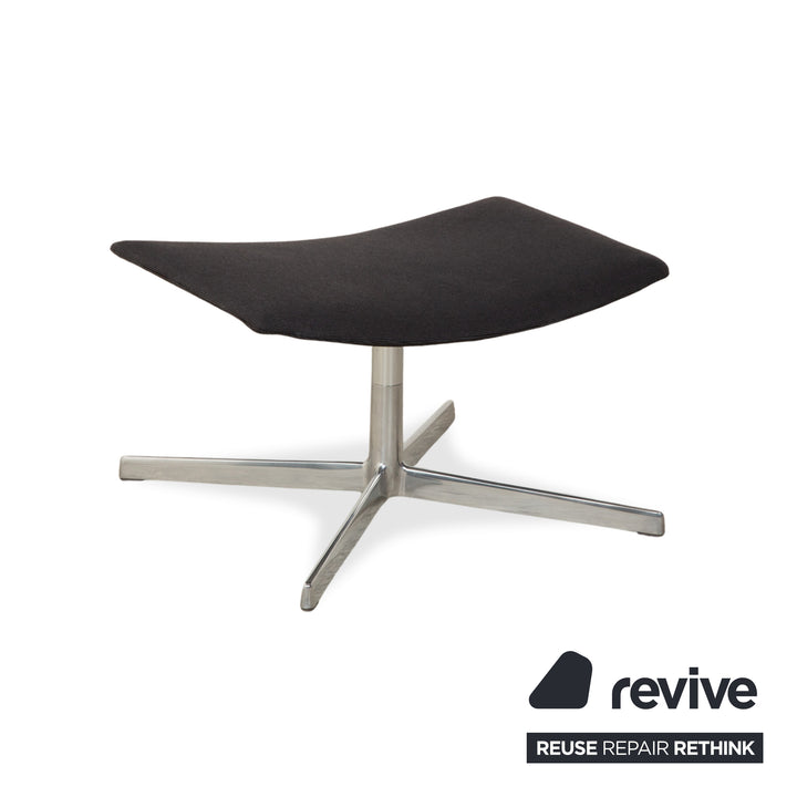 Arper Catifa 46 Stoff 2x Sessel inkl. Hocker Dunkelgrau Blau manuelle Funktion