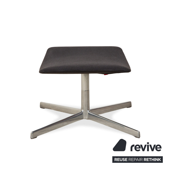 Arper Catifa 46 Tissu 2x Fauteuils avec repose-pieds Gris foncé Bleu Fonction manuelle