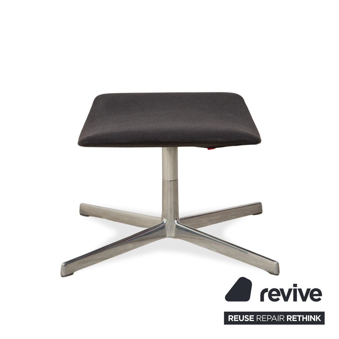 Arper Catifa 46 Stoff 2x Sessel inkl. Hocker Dunkelgrau Blau manuelle Funktion