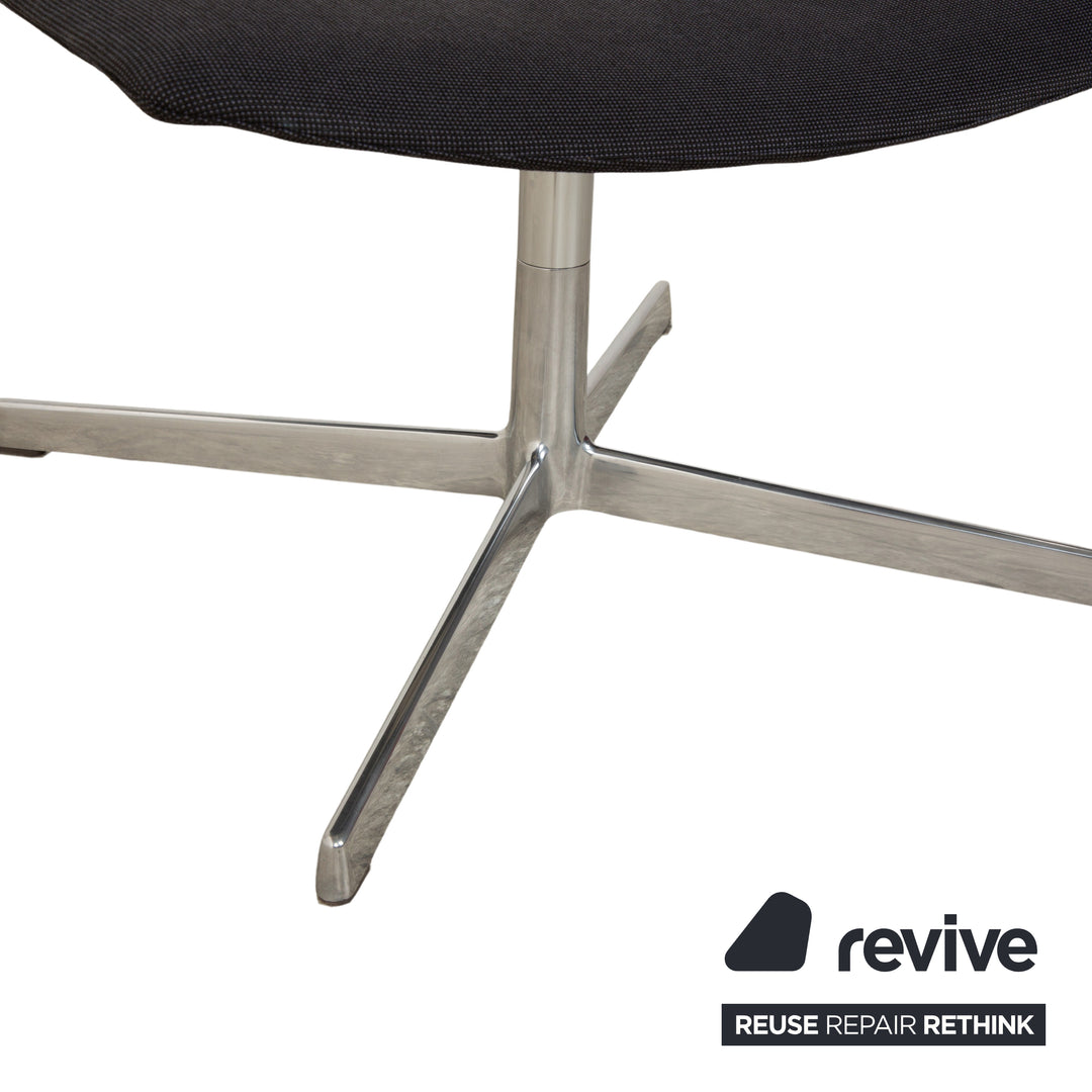 Tabouret en tissu Arper Catifa 46, gris foncé et bleu