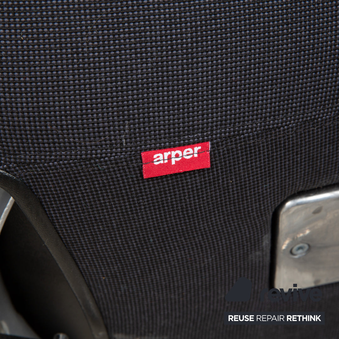 Arper Catifa 46 Fabric Armchair Dark Grey Blue Manual Function