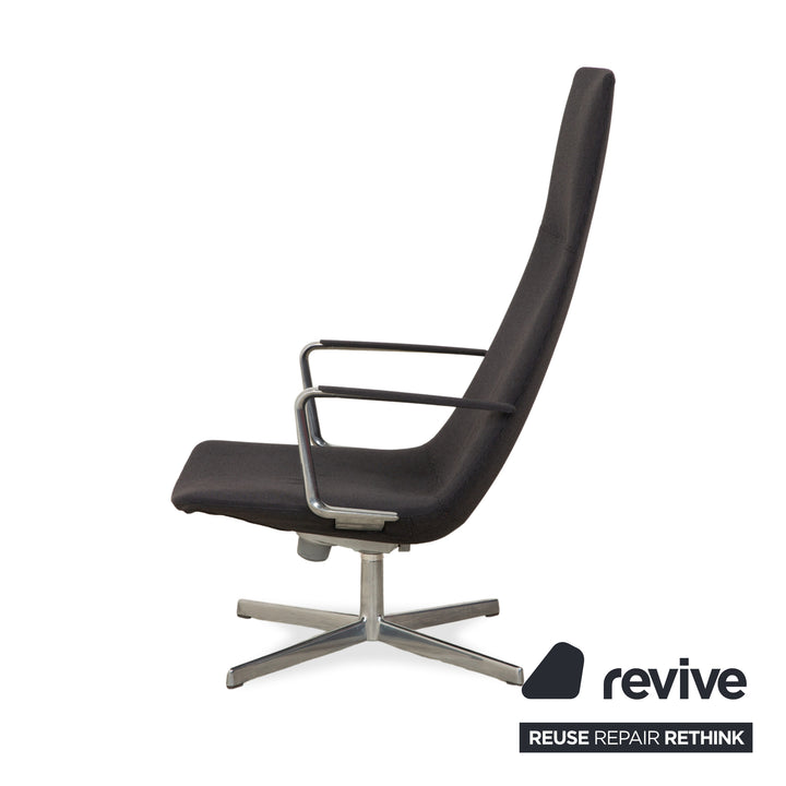 Arper Catifa 46 Fabric Armchair Dark Grey Blue Manual Function