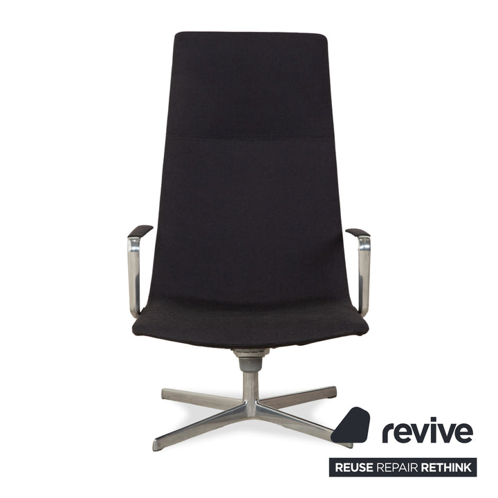 Arper Catifa 46 Fabric Armchair Dark Grey Blue Manual Function