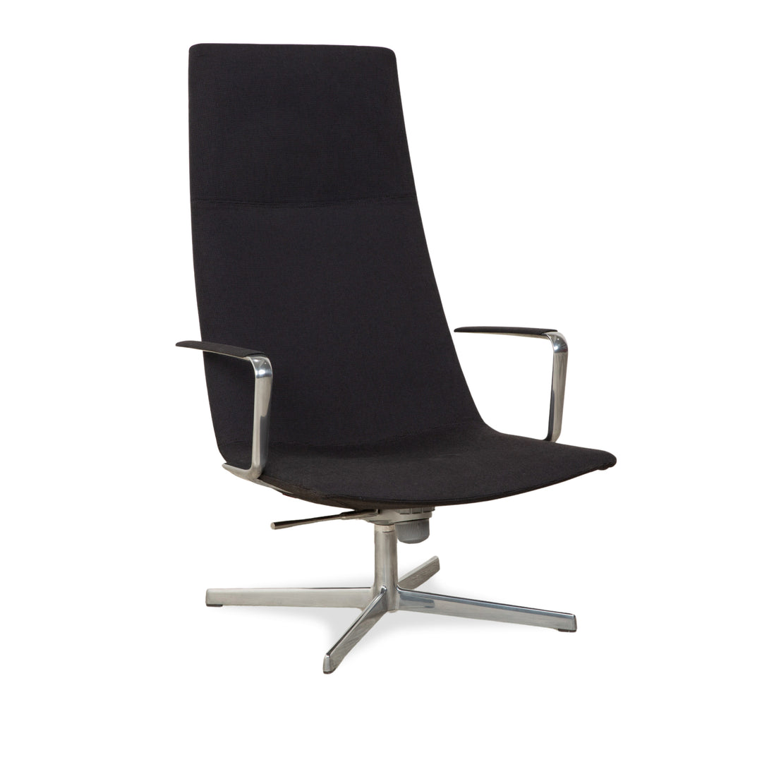 Arper Catifa 46 Fabric Armchair Dark Grey Blue Manual Function