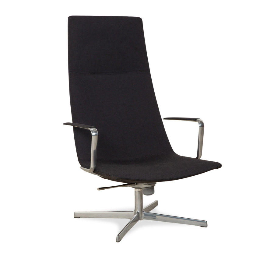 Arper Catifa 46 Fabric Armchair Dark Grey Blue Manual Function