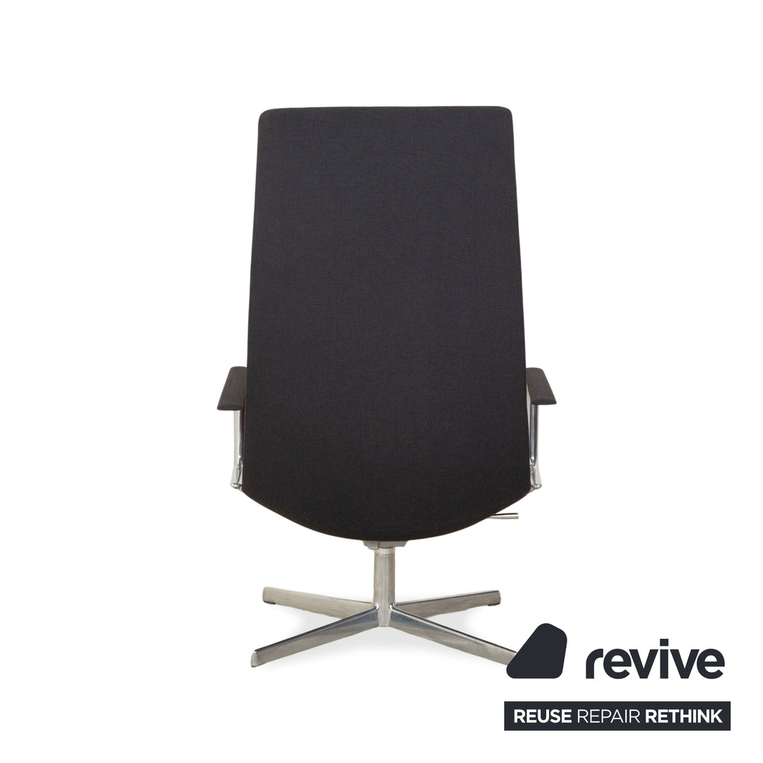 Arper Catifa 46 Fabric Armchair Dark Grey Blue Manual Function