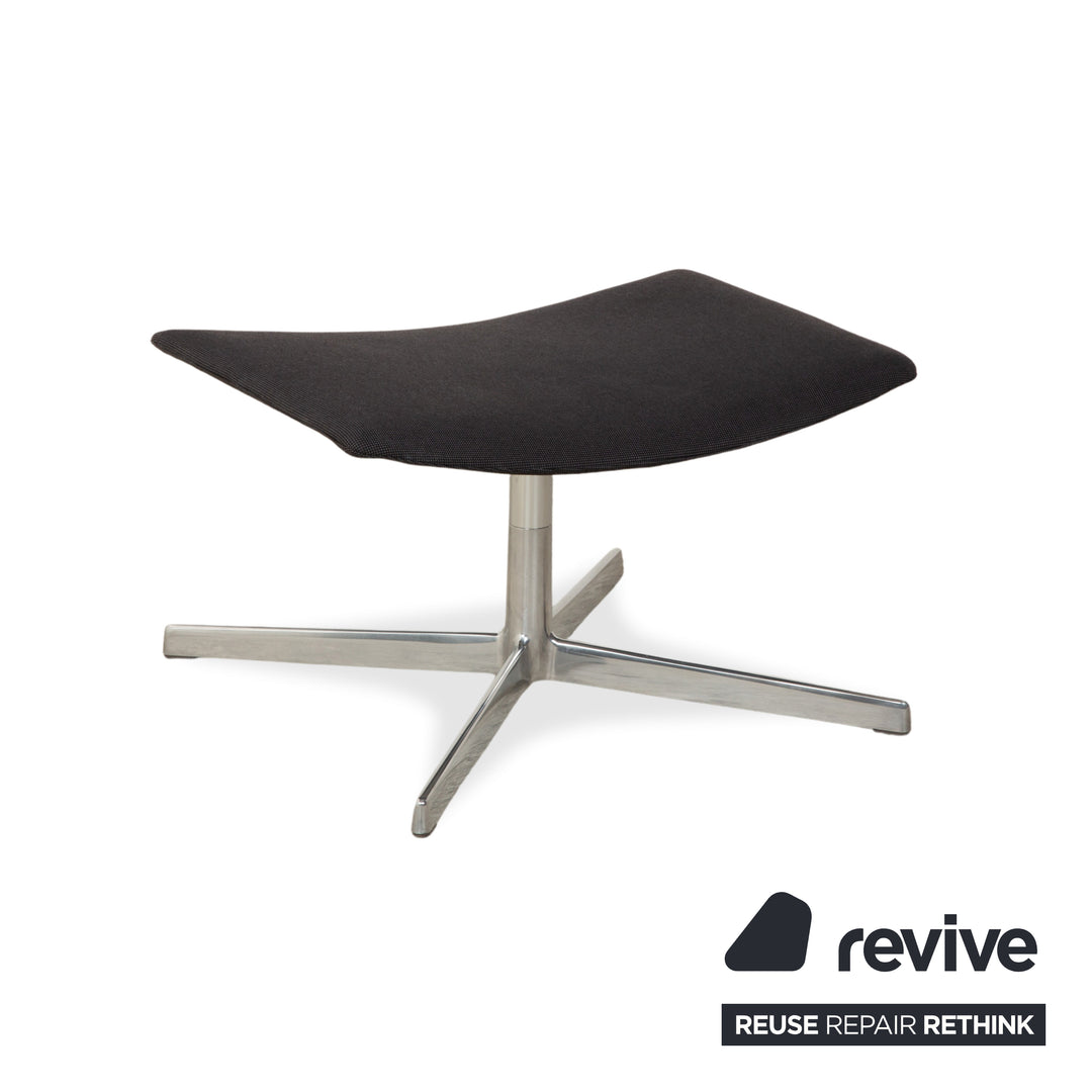 Arper Catifa 46 Stoff Sessel inkl. Hocker Dunkelgrau Blau manuelle Funktion