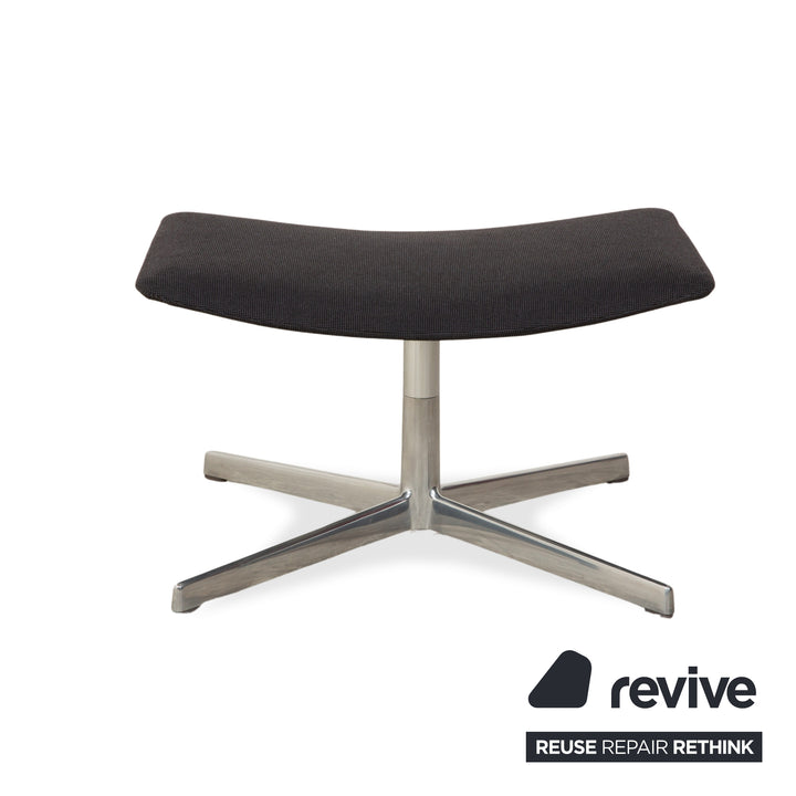 Arper Catifa 46 Stoff Sessel inkl. Hocker Dunkelgrau Blau manuelle Funktion