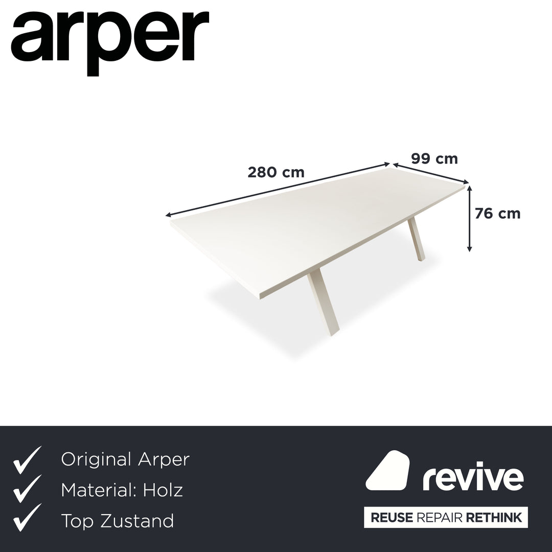 Bureau en bois Arper Cross blanc pour bureau à domicile