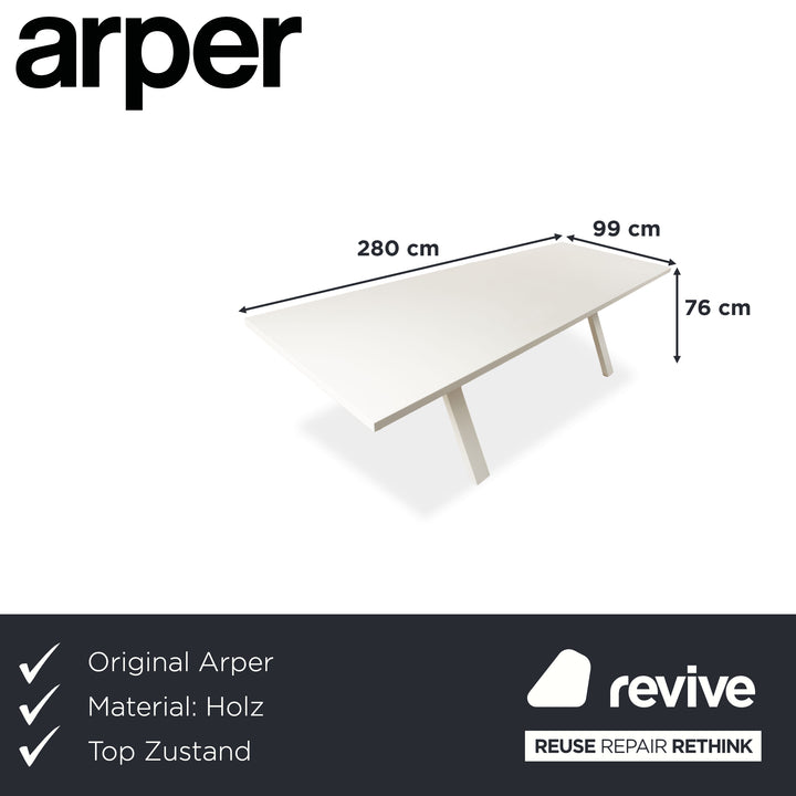 Bureau en bois Arper Cross blanc pour bureau à domicile