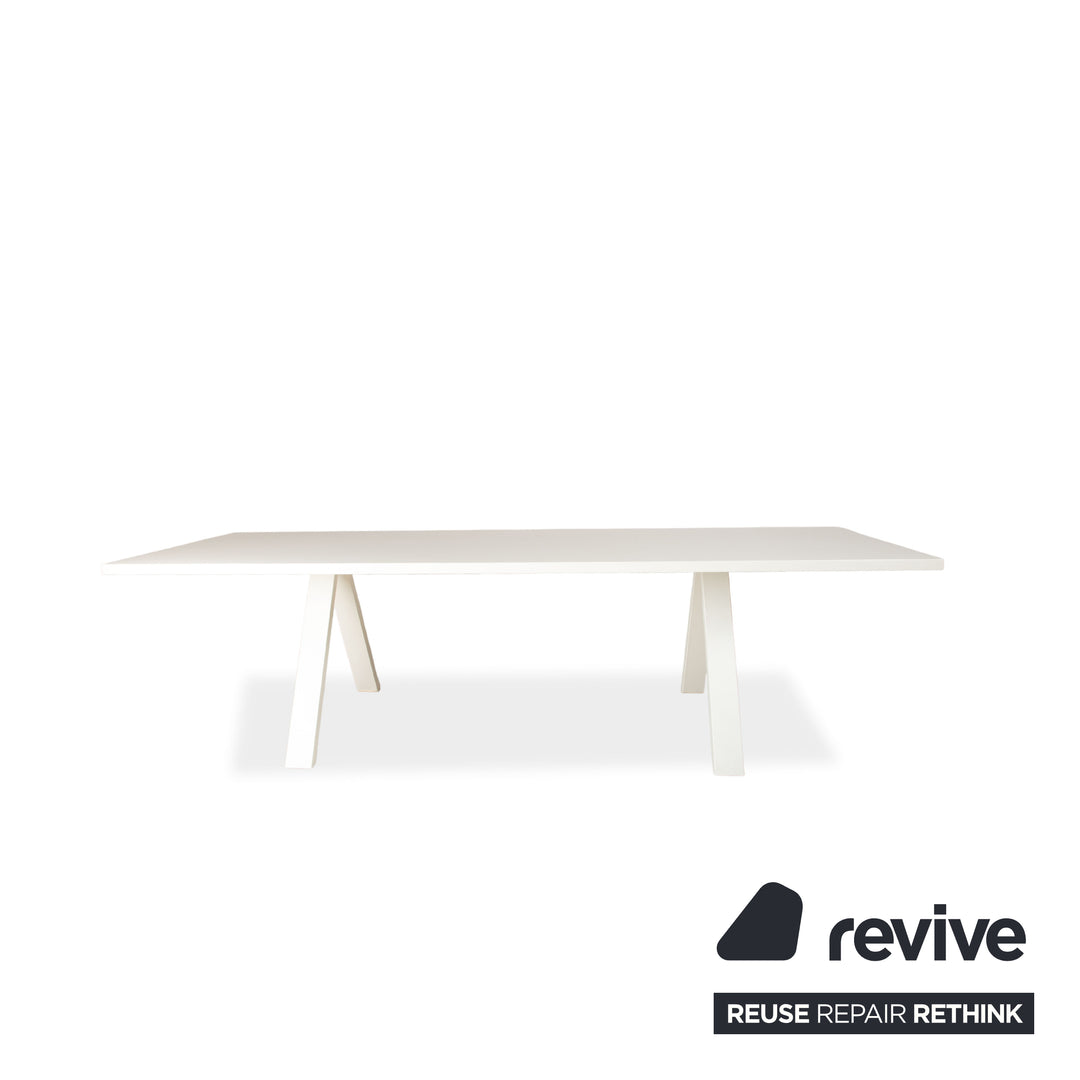 Bureau en bois Arper Cross blanc pour bureau à domicile