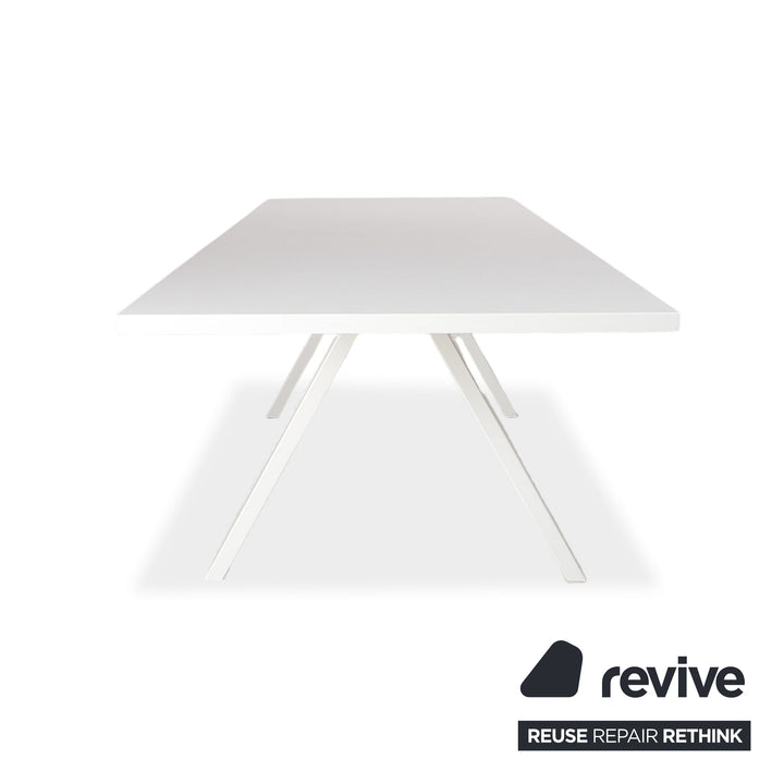 Bureau en bois Arper Cross blanc pour bureau à domicile