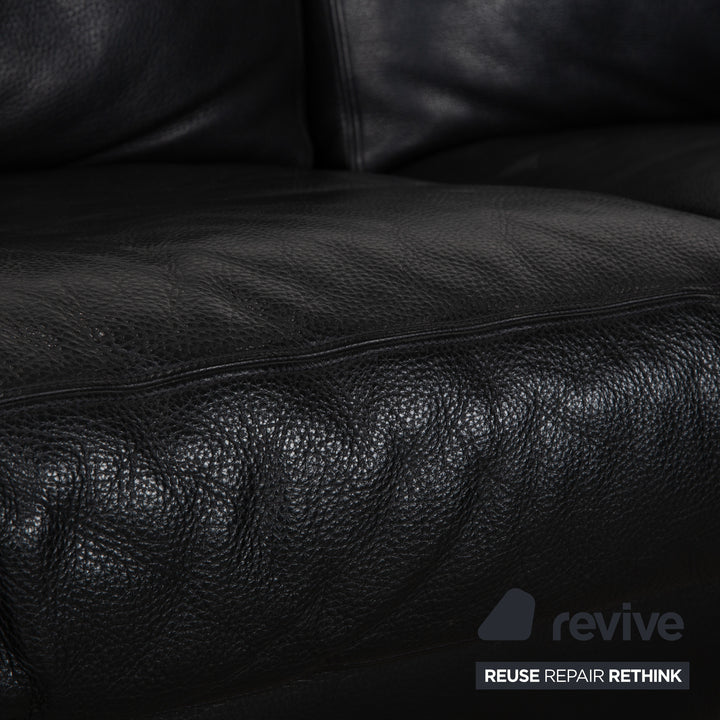 Artanova Medea Leder Ecksofa Schwarz Recamiere Rechts Sofa Couch