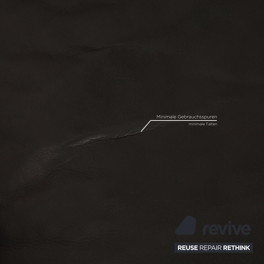 Artanova Medea Leder Ecksofa Schwarz Sofa Couch