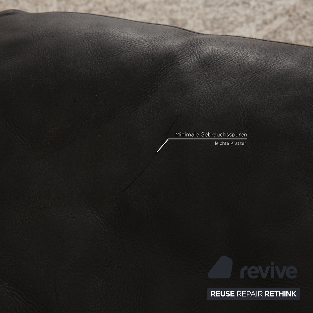 Artanova Medea Leder Ecksofa Schwarz Sofa Couch