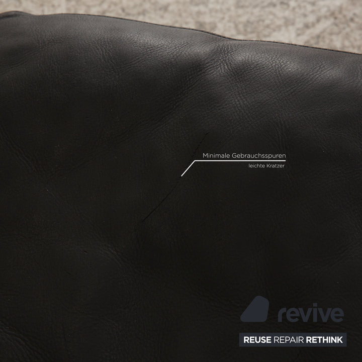 Artanova Medea Leder Ecksofa Schwarz Sofa Couch