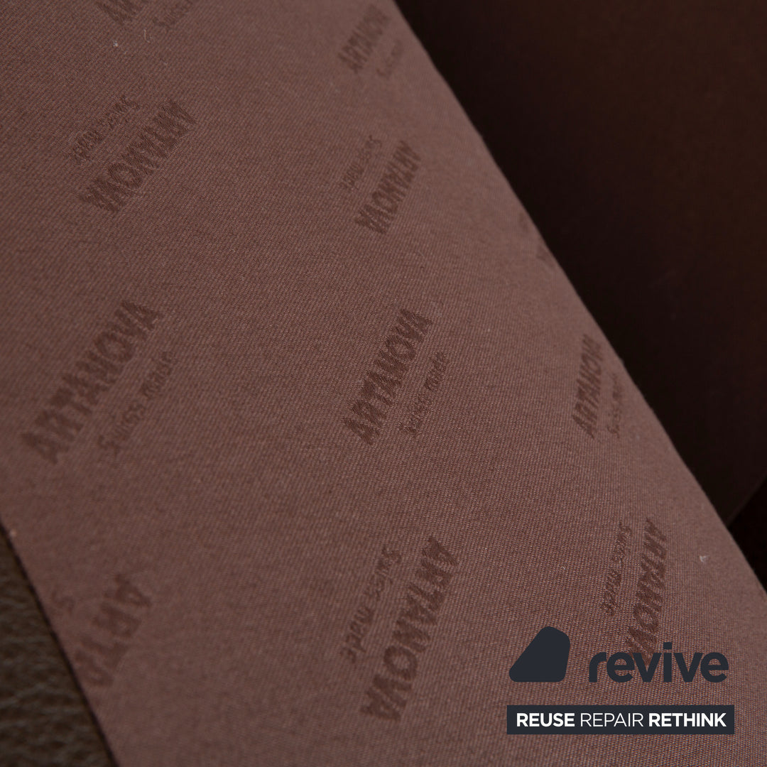 Chaise longue en cuir Artanova Medea marron foncé