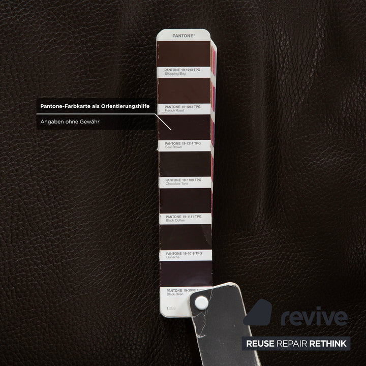 Fauteuil en cuir Artanova Medea marron foncé