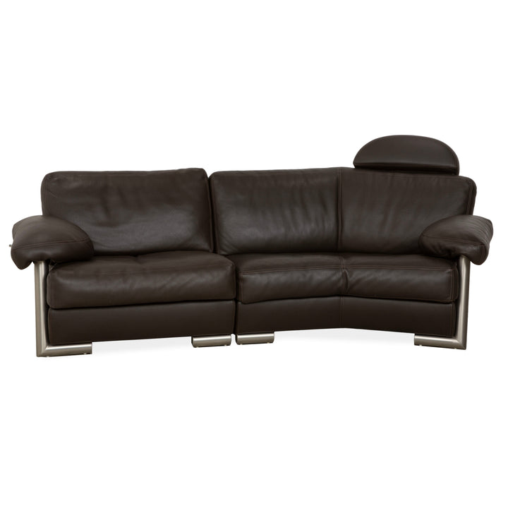 Artanova Medea Leder Viersitzer Dunkelbraun Sofa Couch