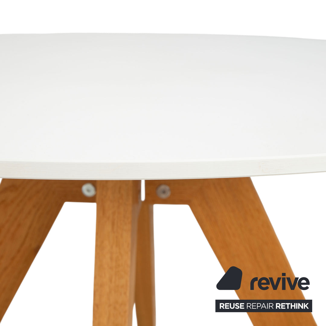 Asco Centro_11 Holz Esstisch Weiß Hellbraun
