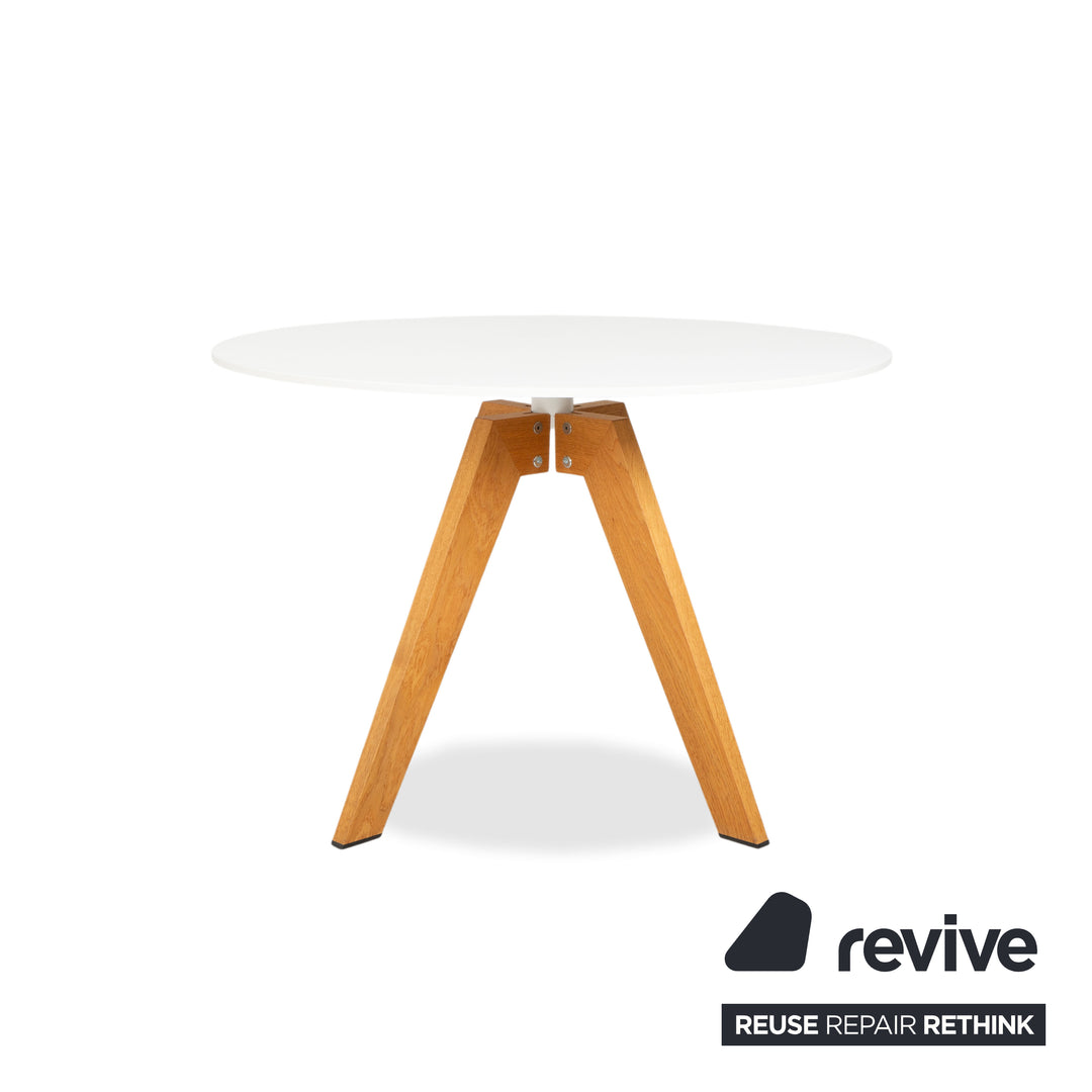 Asco Centro_11 Holz Esstisch Weiß Hellbraun