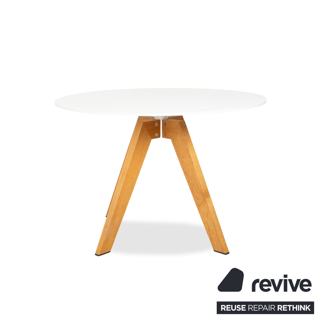 Asco Centro_11 Holz Esstisch Weiß Hellbraun