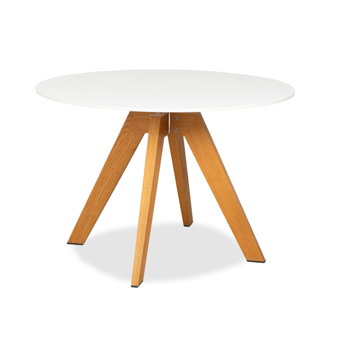 Asco Centro_11 Holz Esstisch Weiß Hellbraun