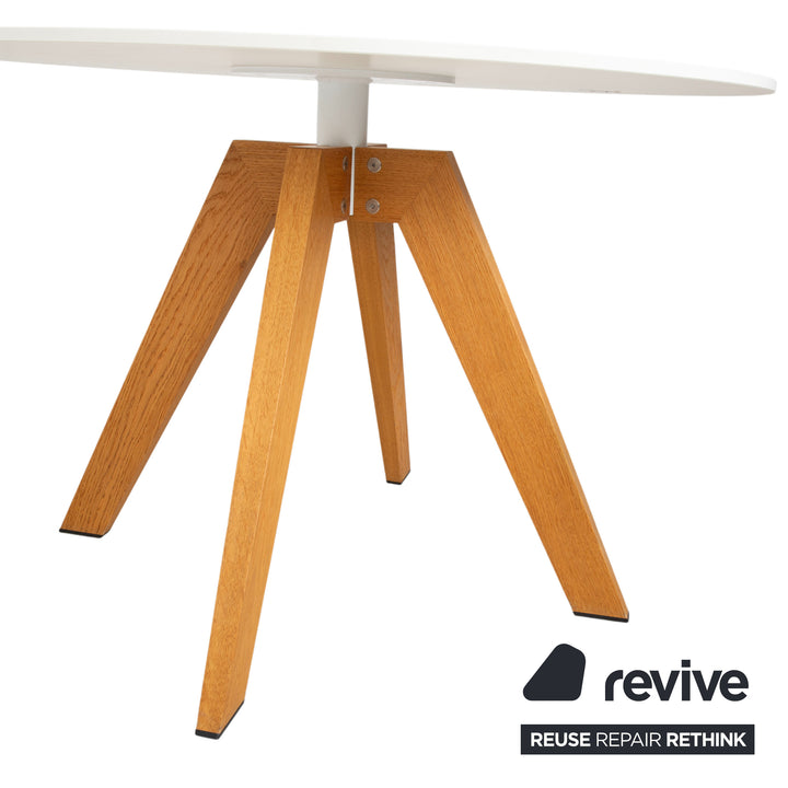 Asco Centro_11 Holz Esstisch Weiß Hellbraun