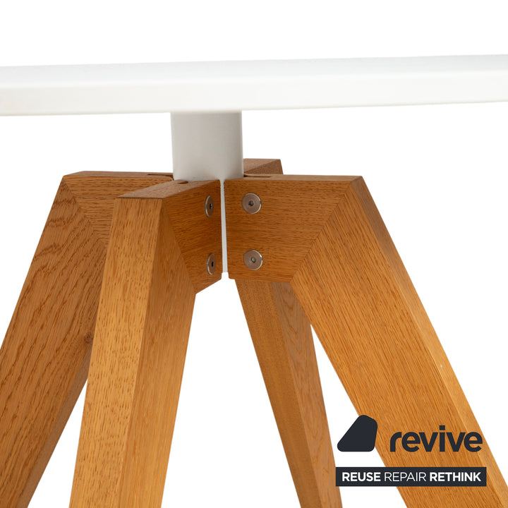 Asco Centro_11 Holz Esstisch Weiß Hellbraun