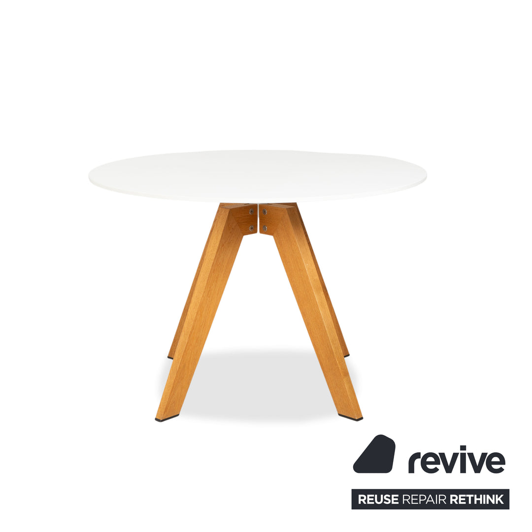 Asco Centro_11 Holz Esstisch Weiß Hellbraun