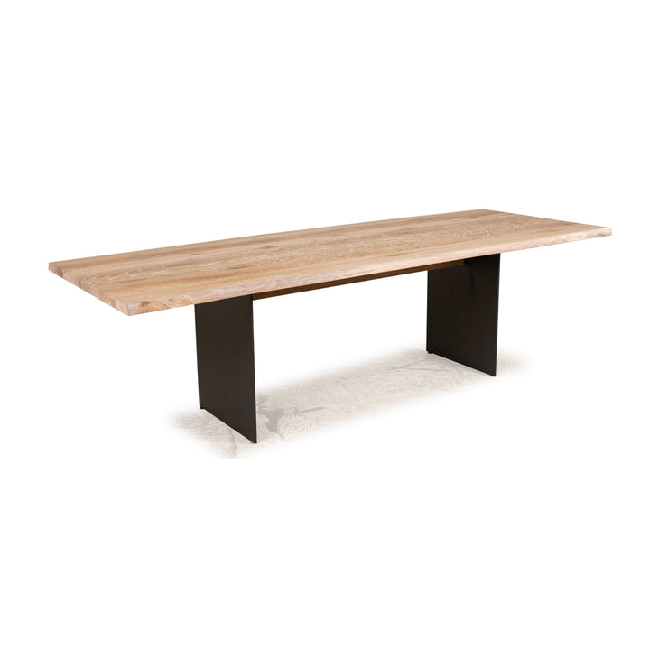 Asco Duo rustical wooden dining table brown 260 x 75 x 95cm oak