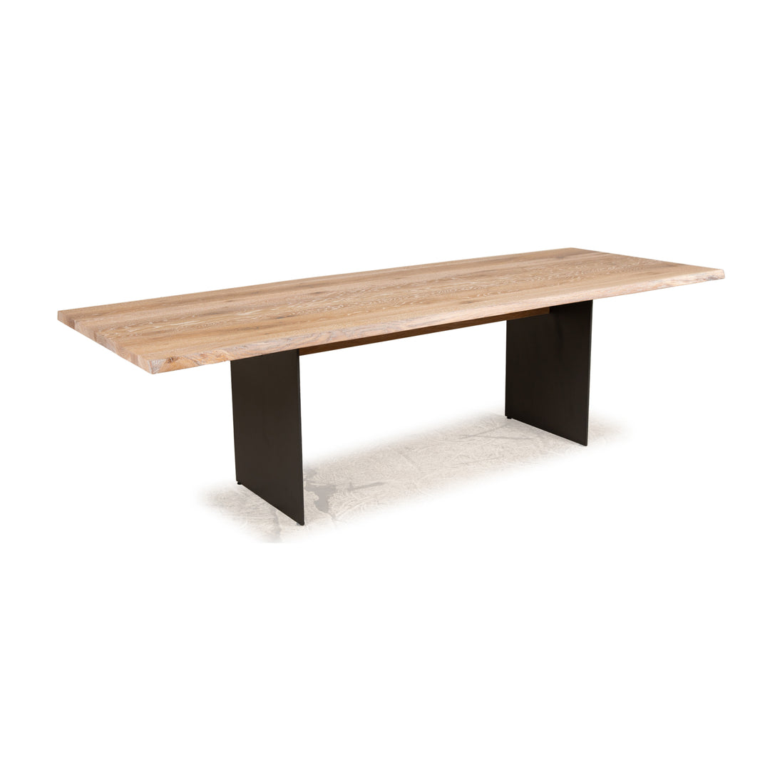 Asco Duo table à manger rustique en bois marron 260 x 75 x 95cm chêne