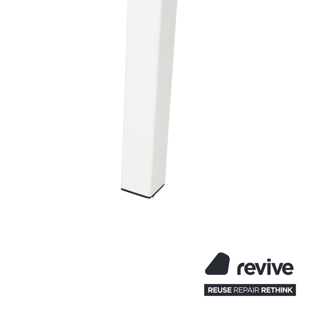 ASCO Ferro Line Table de salle à manger en bois Blanc 200 x 90 cm