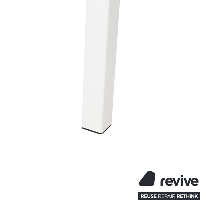 ASCO Ferro Line Table de salle à manger en bois Blanc 200 x 90 cm
