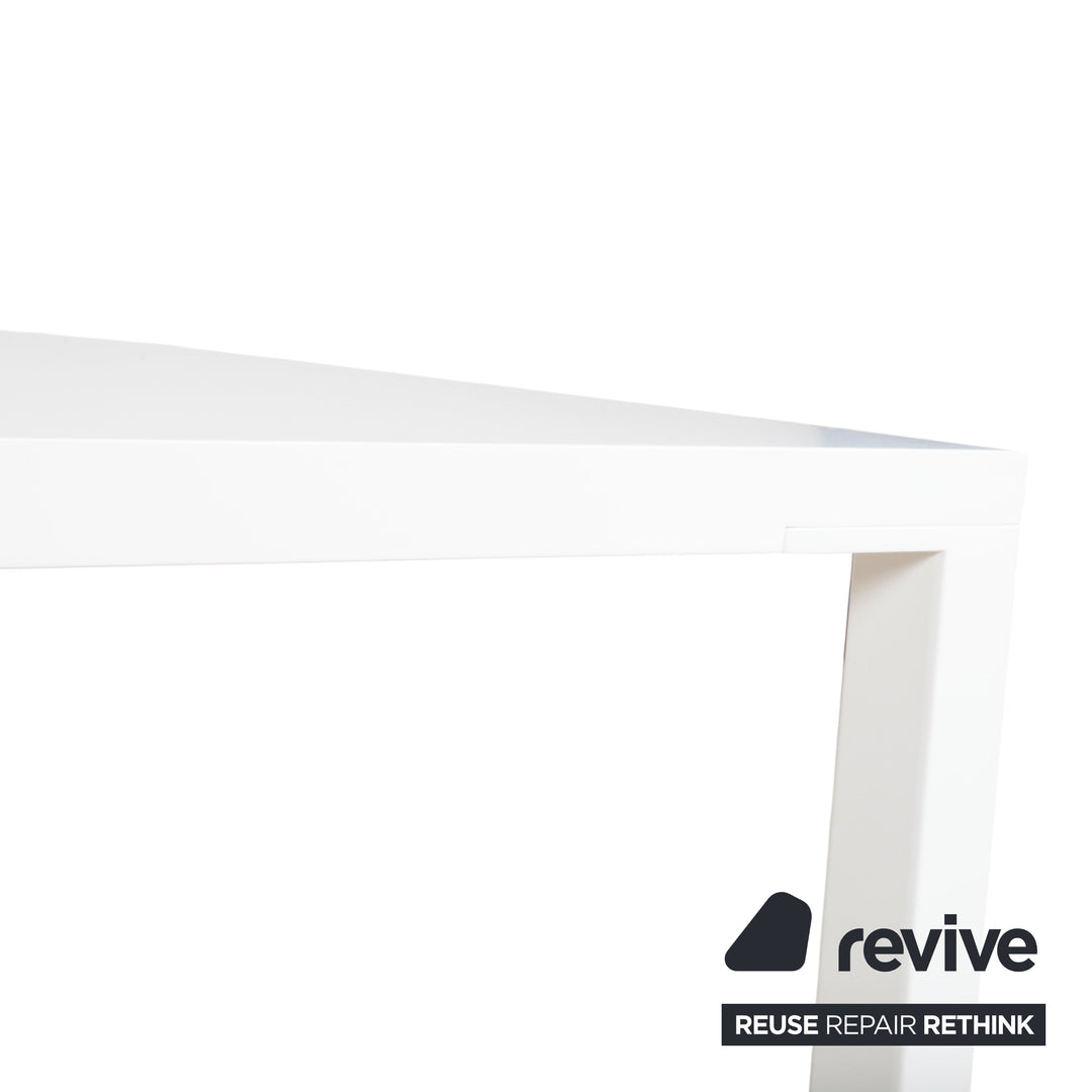 ASCO Ferro Line Table de salle à manger en bois Blanc 200 x 90 cm