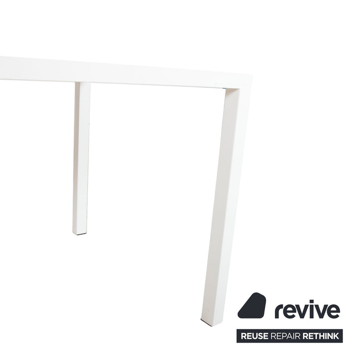 ASCO Ferro Line Table de salle à manger en bois Blanc 200 x 90 cm