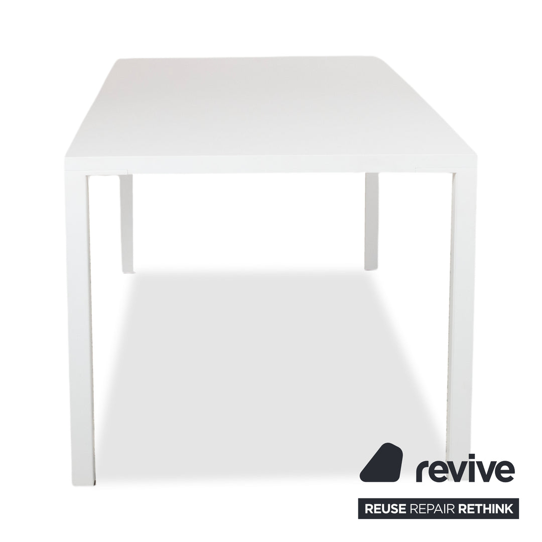ASCO Ferro Line Table de salle à manger en bois Blanc 200 x 90 cm