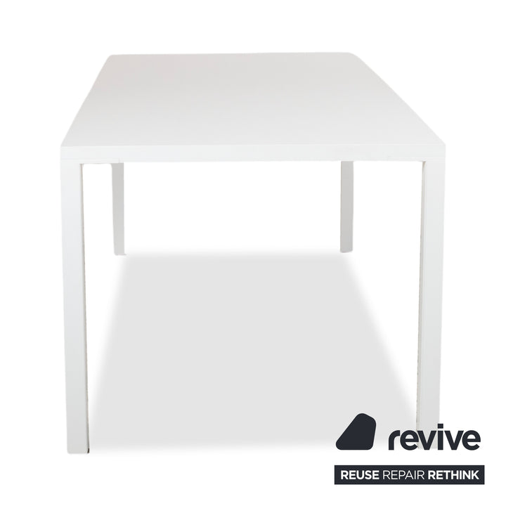 ASCO Ferro Line Table de salle à manger en bois Blanc 200 x 90 cm