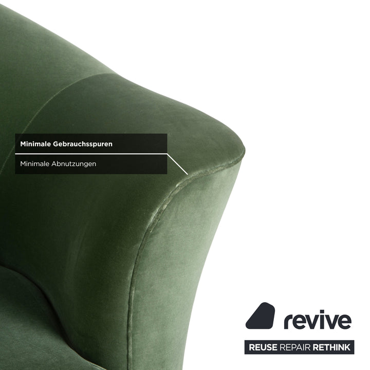 ATBO Grand Piano Stoff Zweisitzer Grün Sofa Couch Samt