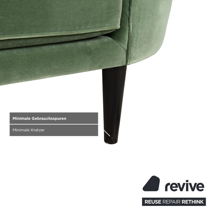 ATBO Grand Piano Stoff Zweisitzer Grün Sofa Couch Samt