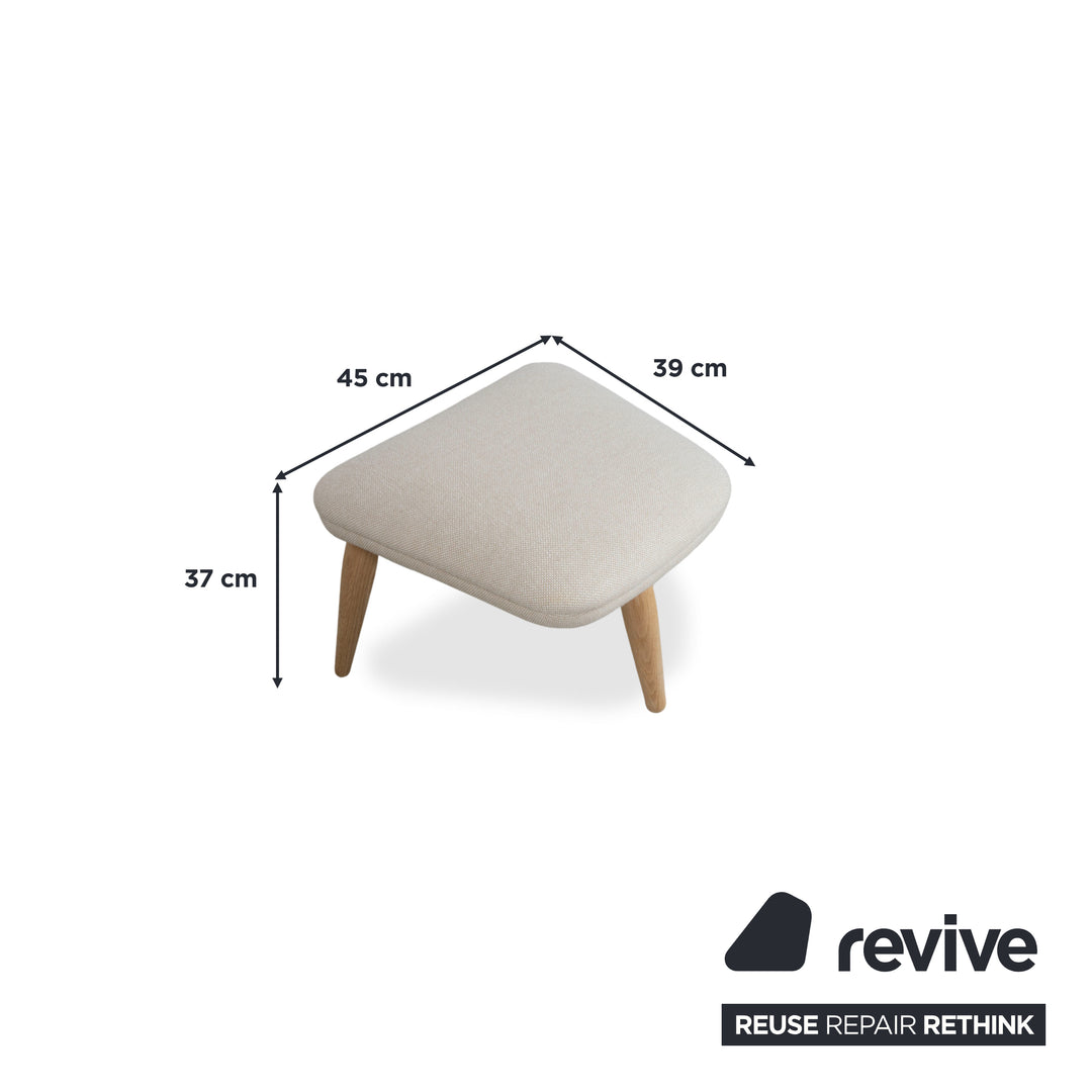 Audo Copenhagen Oda Fabric Armchair Cream Beige Eggshell incl. Ottoman