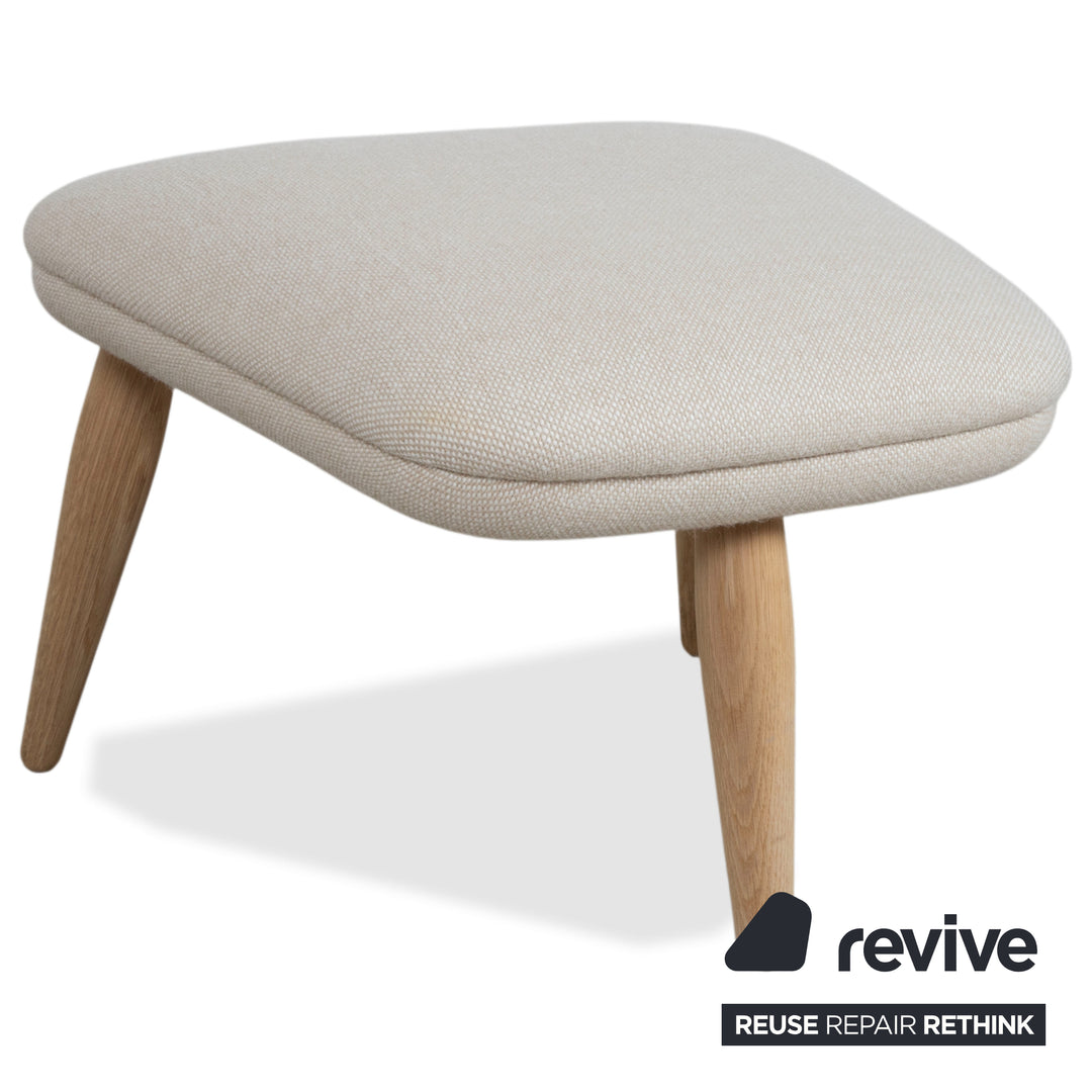 Audo Copenhagen Oda Fabric Armchair Cream Beige Eggshell incl. Ottoman
