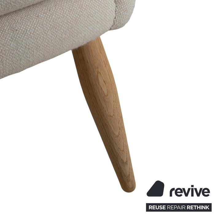 Audo Copenhagen Oda Stoff Sessel Creme Beige Eierschale inkl. Hocker